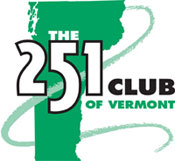 A green and white logo for the 2 5 1 club of vermont.