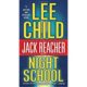 A book cover with the title of " night school ".