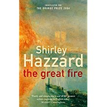 A book cover with an image of a fire