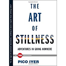 A book cover with the title of the art of stillness.