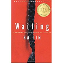 Waiting novel by Ha Jin, award-winning book cover.