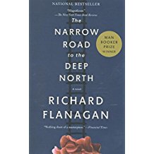 A book cover with the title of the narrow road from deep north to far.