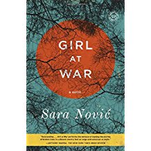 A book cover with the title girl at war.