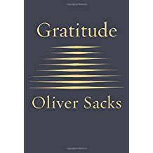 A book cover with the title gratitude by oliver sacks.