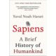 A book cover with the title sapiens.