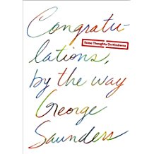 A book cover with the title of " compete latones by the way george saunders."