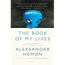 A book cover with an alien head on it.