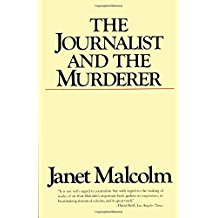 A book cover with the title of the journalist and the murderer.