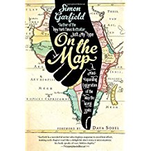 A book cover with the title of on the map.