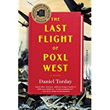 A book cover with the title of the last flight of poxl west.