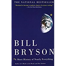 A book cover with the title of bill bryson.