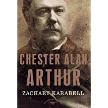 A book cover with an old photo of chester alan arthur.