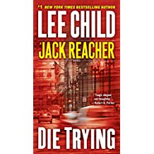 A book cover with the title of lee child 's novel.