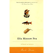 A book cover with three different fish on it.