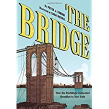 A poster of the bridge with a drawing of a bridge.