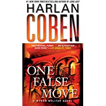 A book cover with the title of one false move.