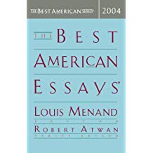 A book cover with the title of louis menand 's best american essays.