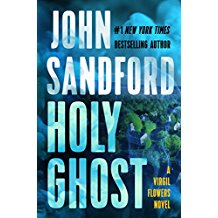 A book cover with the title of john sandford 's holy ghost.