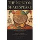 A book cover with the title of the norton shakespeare.