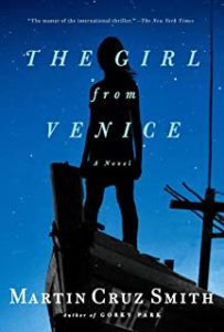 A book cover with the title of the girl from venice.