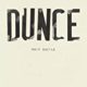 A white book cover with the word " dunce ".