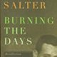 A book cover with the title of burning the days.