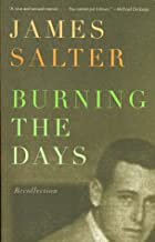 A book cover with the title of burning the days.