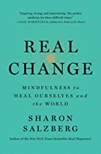 A book cover with the title of " real change ".