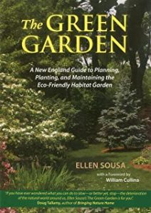 A book cover with trees and shrubs in the background.