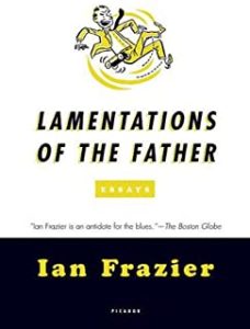 A book cover with the title lamentations of the father.