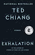 A book cover with the title of ted chiang 's exhalation.