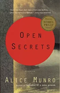 A red book cover with the words " open secrets ".