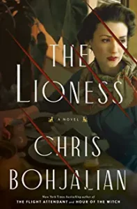 A book cover with the title of the lioness.