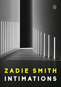 A black and white photo of a room with the name zadie smith