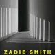 A black and white photo of a room with the name zadie smith