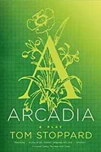 A green background with the letter a and name arcadia.
