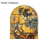 A stained glass window with the words marc chagall on it.