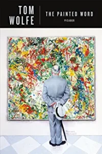 A person standing in front of a painting.