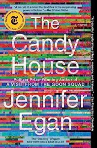 A book cover with many different colored stripes.