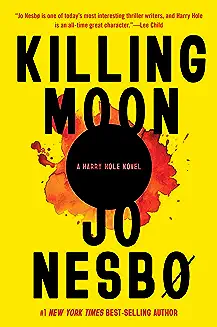 A yellow book cover with the title of killing moon.