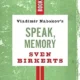 A book cover with the title of speak, memory.