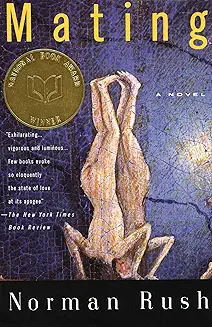 A book cover with an image of a person upside down.