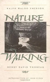 A black and white image of a nature walking book.