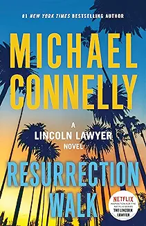 A book cover with palm trees and the title of michael connelly.