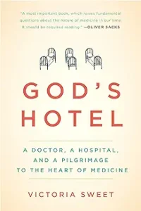 A book cover with the title god 's hotel.