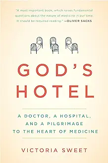 A book cover with the title god 's hotel.