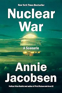 A book cover with an image of a nuclear bomb.