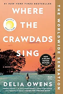 A book cover with the title of the crawdads sing.